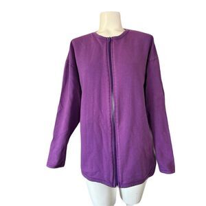 Vintage Real Comfort Purple Zipper Sweatshirt Jacket XL